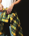 Plaid oversized shirt in yellow